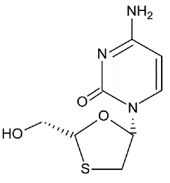 Lamivudine - Structural Formula  - Illustration