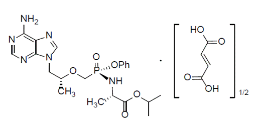 Tenofovir Alafenamide - Structural Formula - Illustration