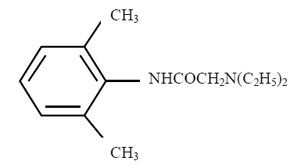 Lidocaine - Structural Formula Illustration