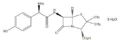 Amoxicillin Structural Formula - Illustration