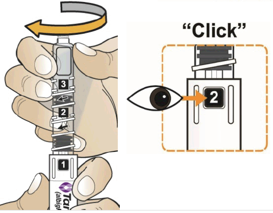 Put your used needles and pens in an FDA-cleared sharps disposal container - Illustration