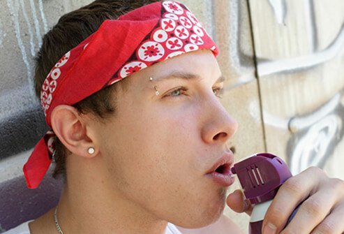 Teens sometimes inhale chemical fumes from paint, gas, cleaning liquids, or glue to get high.
