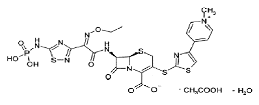 TEFLARO® (ceftaroline fosamil) Structural Formula Illustration