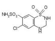 Hydrochlorothiazide - Structural Formula Illustration