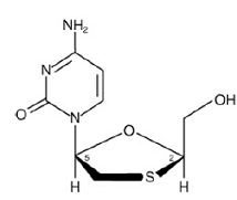 Lamivudine - Structural Formula - Illustration