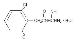 Tenex (guanfacine hydrochloride) Structural Formula Illustration