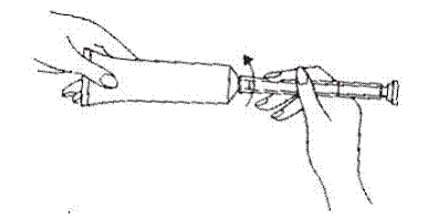 Screw the applicator onto the tube - Illustration