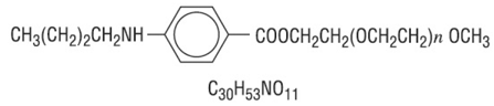 TESSALON® 100 mg Perles (benzonatate, USP) Structural Formula Illustration