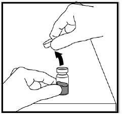 Remove the hard plastic cap - Illustration