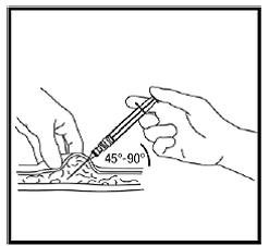 Slowly push down plunger - Illustration