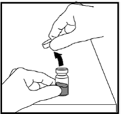 Remove the hard plastic cap - Illustration