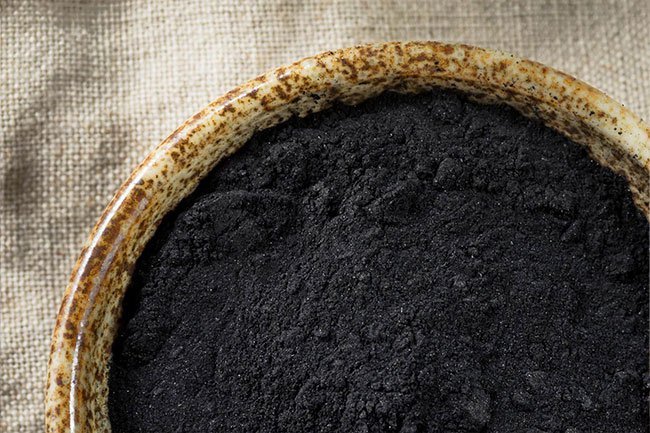 Activated charcoal is derived from coconut shells or wood pulp.