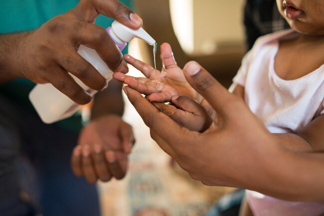 Sanitizer may zap germs, but it doesn't leave your hands dirt- and grime-free.