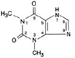 THEO-24 (theophylline) Structural Formula Illustration