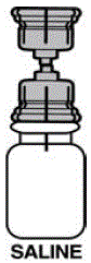 Flip the plastic cover off on the THROMBIN-JMI container. DO NOT REMOVE THE
ALUMINUM SEAL - Illustration