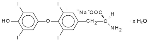 THYQUIDITY™ (levothyroxine sodium) Structural Formula Illustration