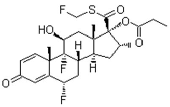 Fluticasone propionate - Structural Formula Illustration