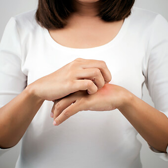 Burning and itching can be a sign of a tick bite.