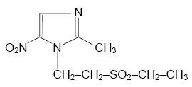 Tindamax® (tinidazole) Structural Formula Illustration