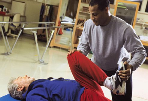 Photo of a man with a trainer.