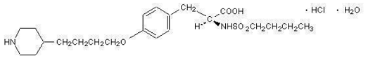 AGGRASTAT® (tirofiban hydrochloride) Structural Formula Illustration