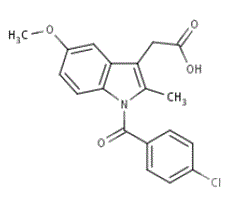 TIVORBEX (indomethacin) Structural Formula Illustration