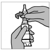 Just before use, hold the base of the storage case and unscrew the lid by turning it to the left (counterclockwise) - Illustration