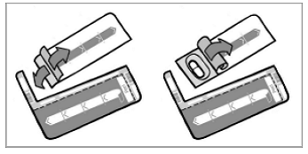 Take 1 blister card and tear the pre-cut lines along the length - Illustration