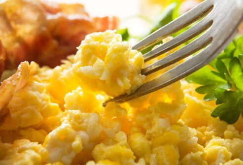 Egg yolks are loaded with choline, which helps memory development.
