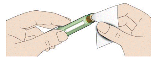 Wipe the rubber seal with an alcohol swab - Illustration