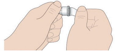 Take a new needle and peel off the protective seal - Illustration