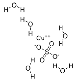 Cupric sulfate Structrual Formula Illustration