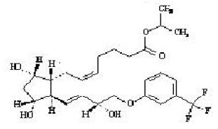 TRAVATAN Z® (travoprost) Structural Formula Illustration