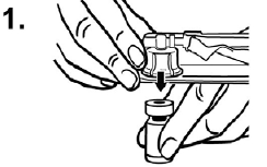 Do not remove the vial adapter from the blister pack - Illustration