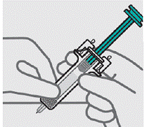 Position fingers and insert needle - Illustration