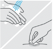 Choose injection site - Illustration