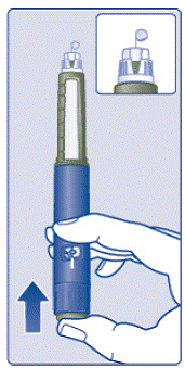 Press and hold down the dose button until the dose
counter shows “0” - Illustration