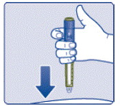 If you do not have a sharps container, carefully
slip the needle into the outer needle cap - Illustration