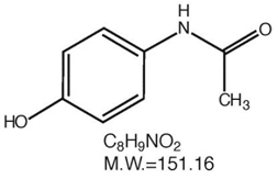 Acetaminophen - Structural Formula Illustration 1