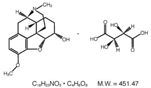 Dihydrocodeine bitartrate - Structural Formula Illustration 3