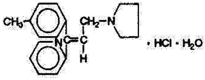 Triprolidine Hydrochloride - Structural Formula Illustration