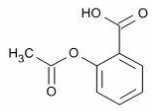 Acetylsalicylic acid Structural Formula Illustration