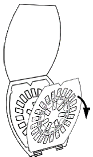Lift the empty refill out of the VERIDATE Pill Dispenser - Illustration