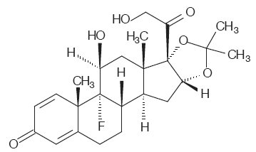 TRIESENCE (triamcinolone acetonide) Structural Formula Illustration