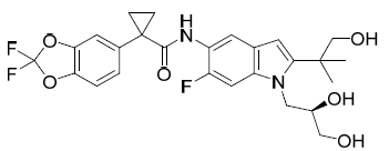 Tezacaftor Structural Formula - Illustration