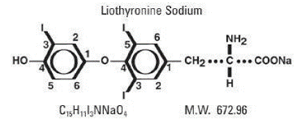 TRIOSTAT® (liothyronine sodium) Structural Formula Illustration