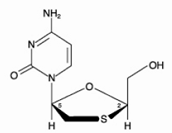 Lamivudine - Structural Formula Illustration