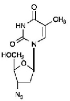 Zidovudine - Structural Formula Illustration