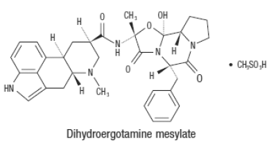 TRUDHESA™ (dihydroergotamine mesylate) Structural Formula Illustration