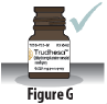 Pull the grey rubber stopper up and out of the glass vial - Illustration